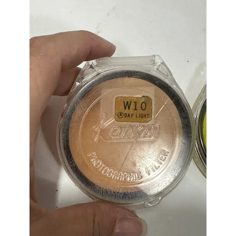 Kenko Photographic Lot Of 3 Filters W4‎ Cloudy - W10 Day Light & Yellow Vintag